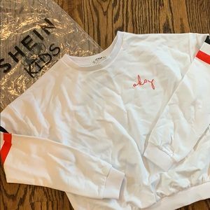 Shein Kids White Sweatshirt